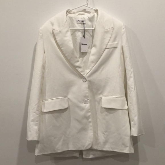 Showpo NWT Haidy Single Breasted Boyfriend Blazer in White 🤍🤩 - Picture 6 of 14